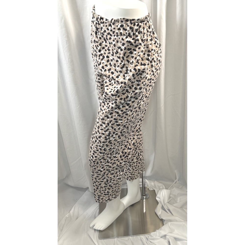ANN TAYLOR Womens Leopard Print Pants Elastic Waist Resortwear Casual 82-06 - Picture 3 of 11